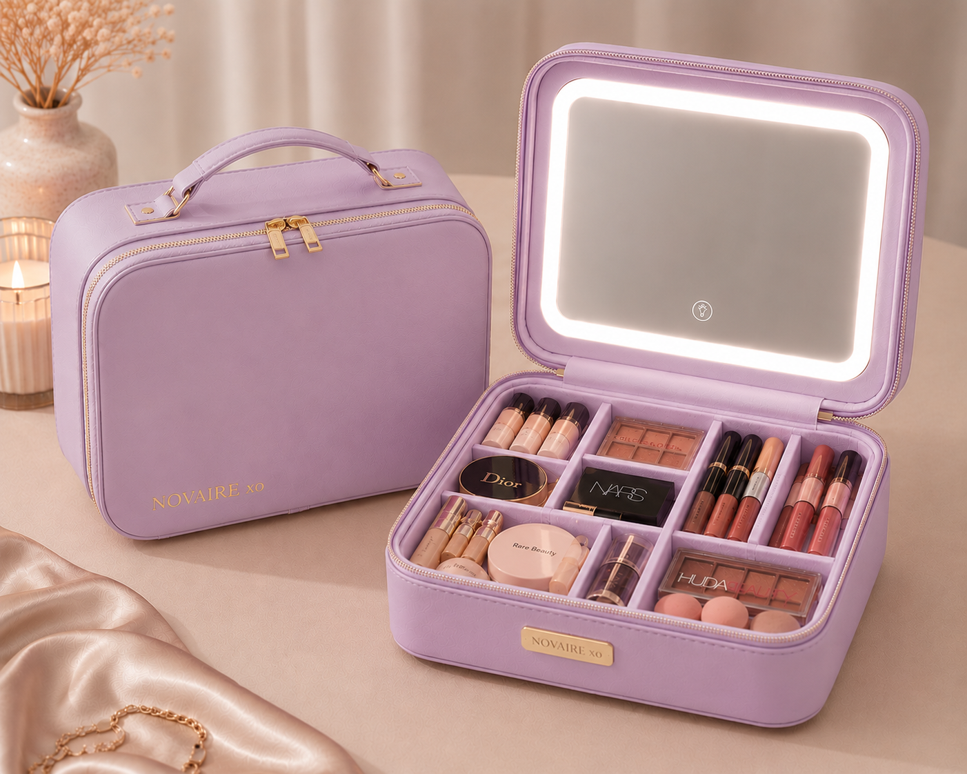NOVAIRE xo™ LED Travel Vanity Case