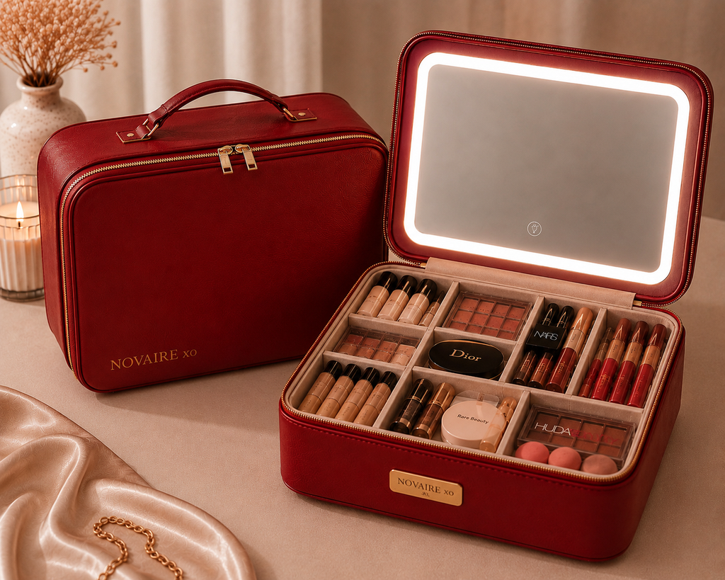 NOVAIRE xo™ XL LED Travel Vanity Case